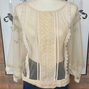 Umgee Cream Lace Blouse